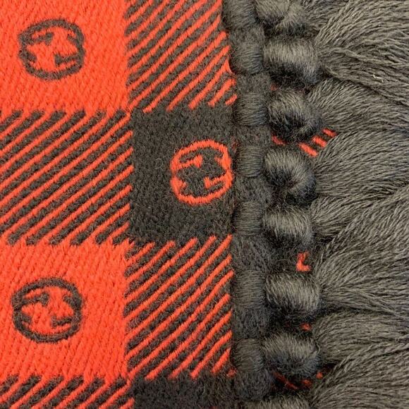 NWT Gucci Wool Interlocking GG LEISURE Scarf Black Red - Picture 7 of 11